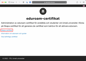 Skapa certifikat