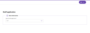 Staff application type in Solemove