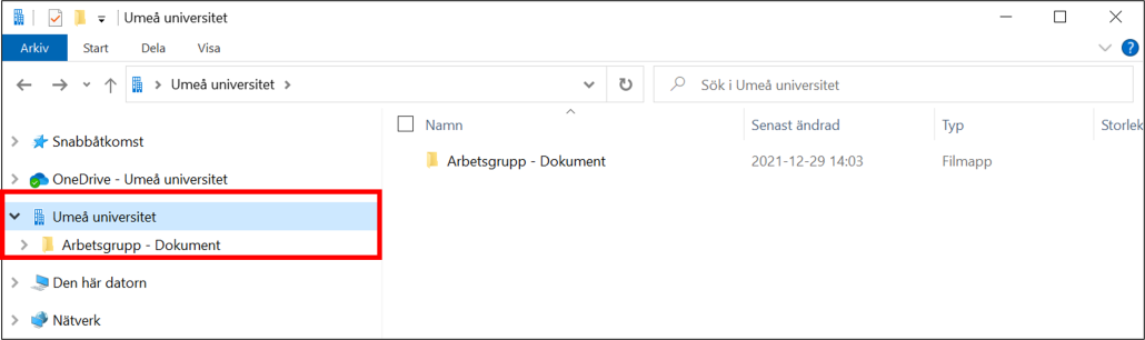 synkronisera filer från ett helt team - utforskaren