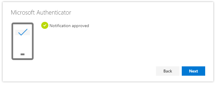 Notification approved Authenticator