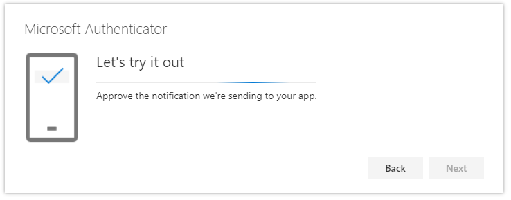Test the application Authenticator