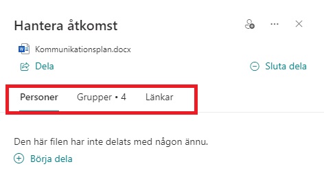 Bild som visar hur du ändrar inställningarna för en fil