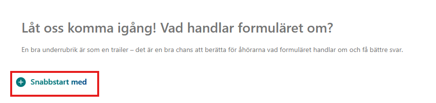 Bild som visar hur man skapar ett formulär