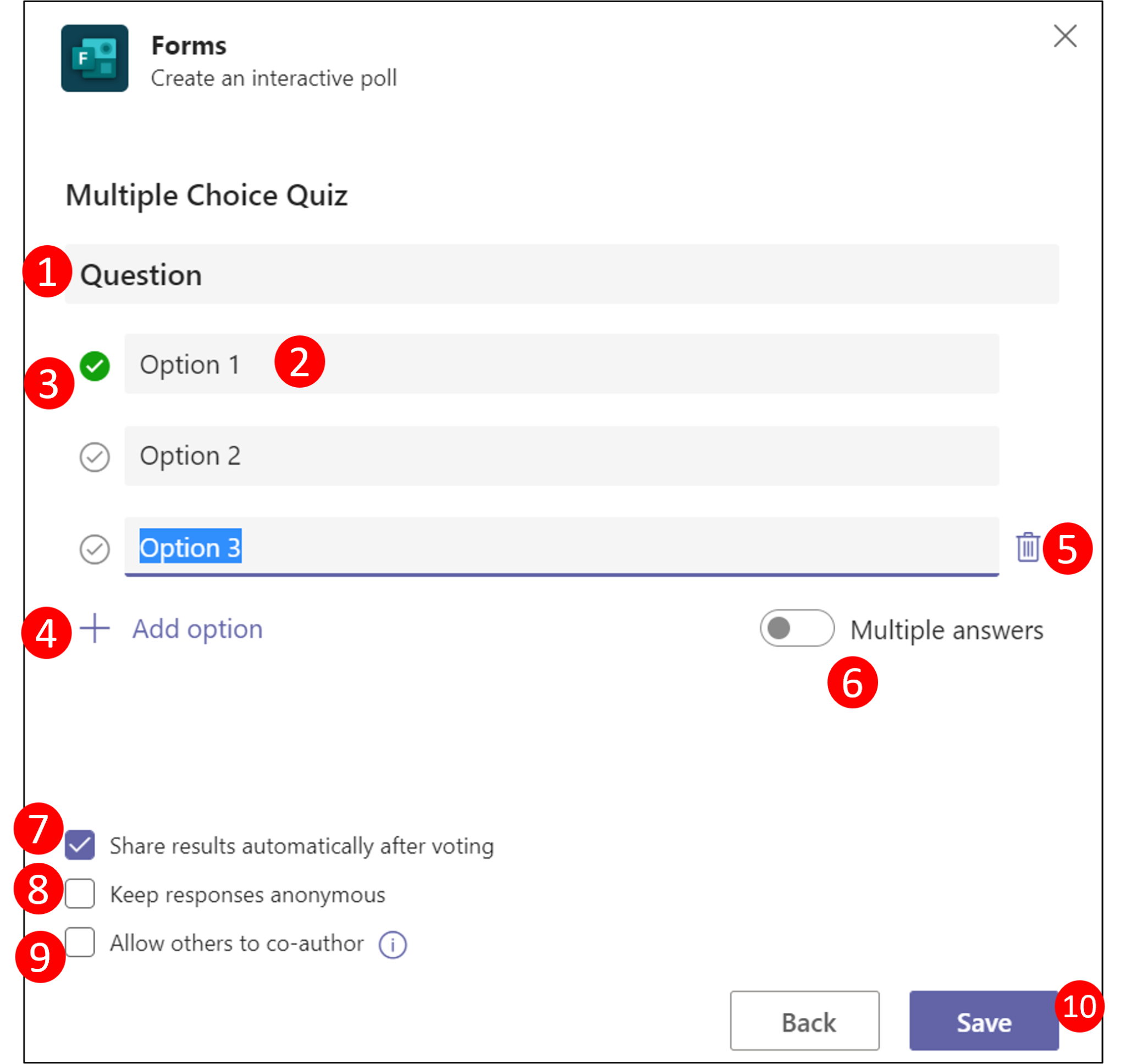 Team Building Poll Example Make a planned poll with Forms in a Teams meeting – Manual