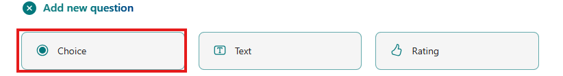 Image showing the questions type Choice