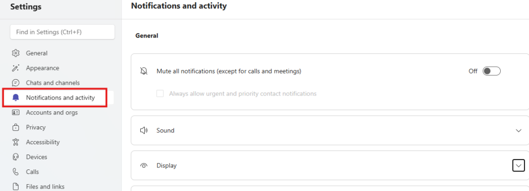 Set up your notifications in Teams – Manual