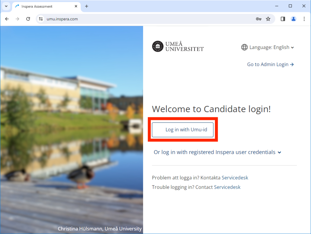 Inspera log in