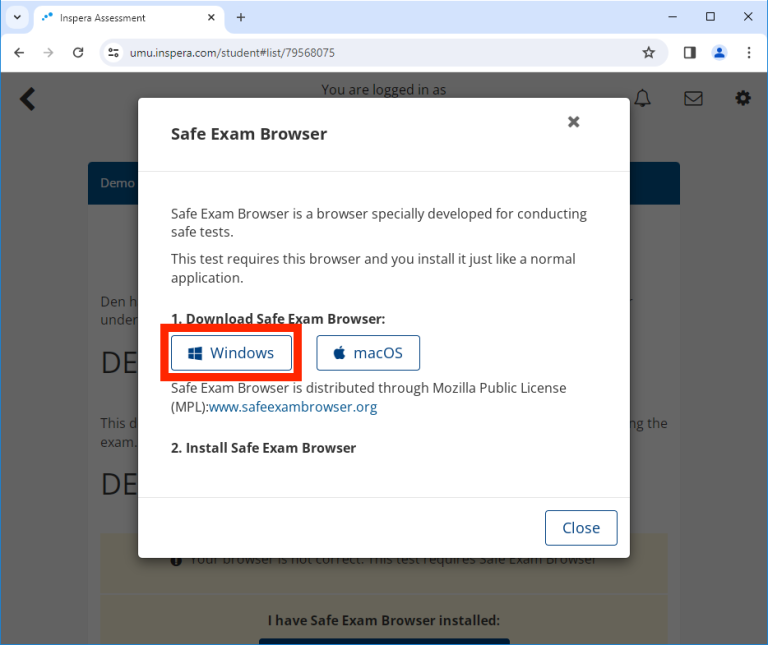 Install Safe Exam Browser – Manual