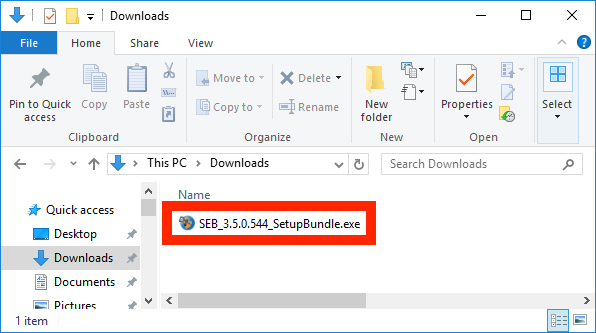 SEB installation file