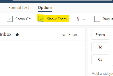 Image showing "Show from"