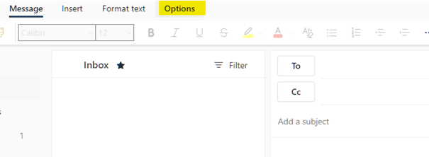 Image showing how to choose "options"