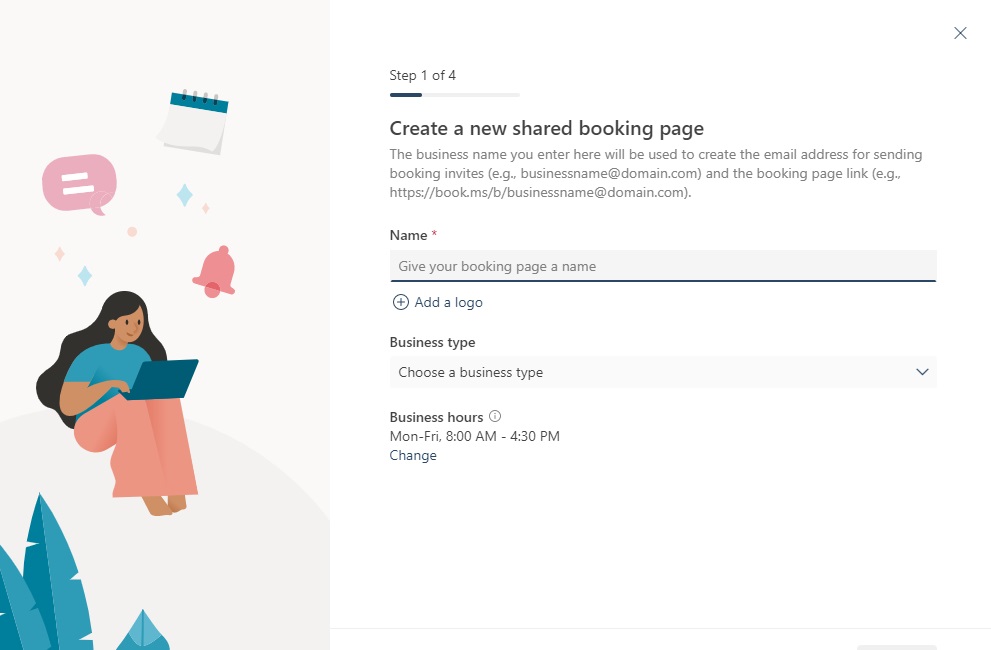 Image showing how you enter the namne for the site