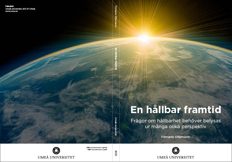 Exempel på avhandlingsomslag med bild på framsida och baksida.