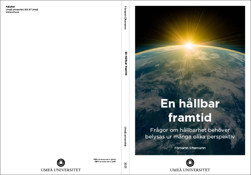 Exempel på avhandlingsomslag med stor bild på framsidan.