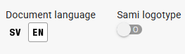 Select language and logo