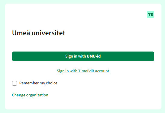 Välj "Sign in with UMU-id"