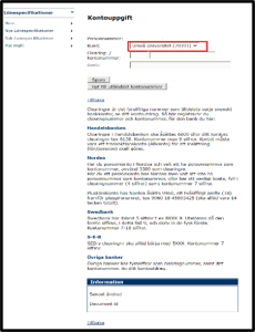 Skärmbild på Kontouppgifter
